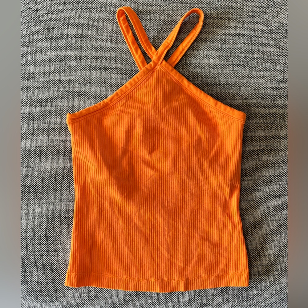 Old Navy Vibrant Orange Ribbed Camisole